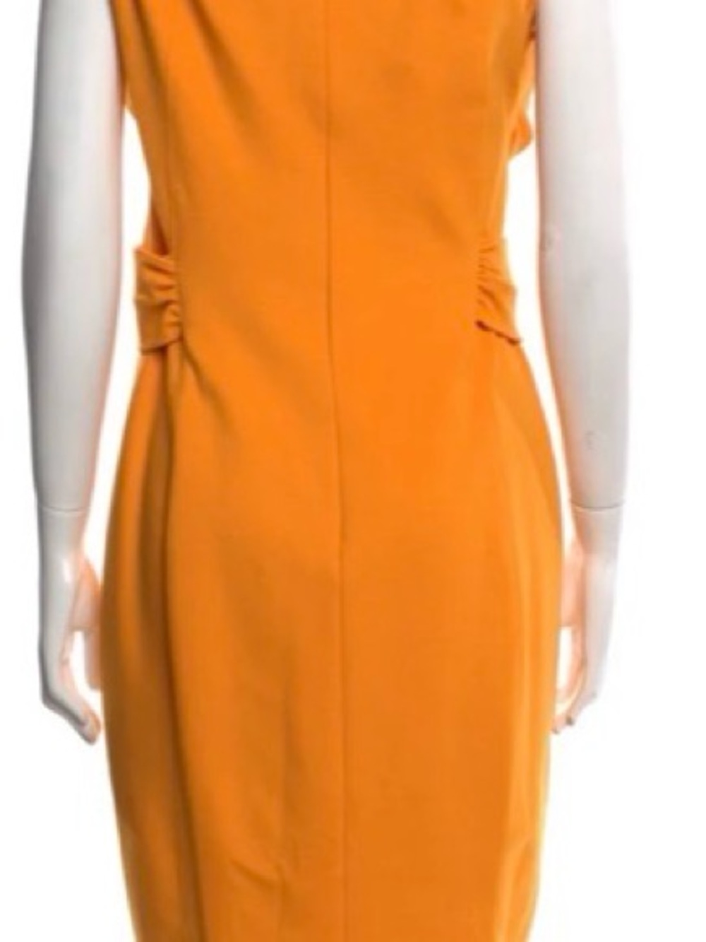 Akris Punto Sleeveless Orange Midi Sheath Dress